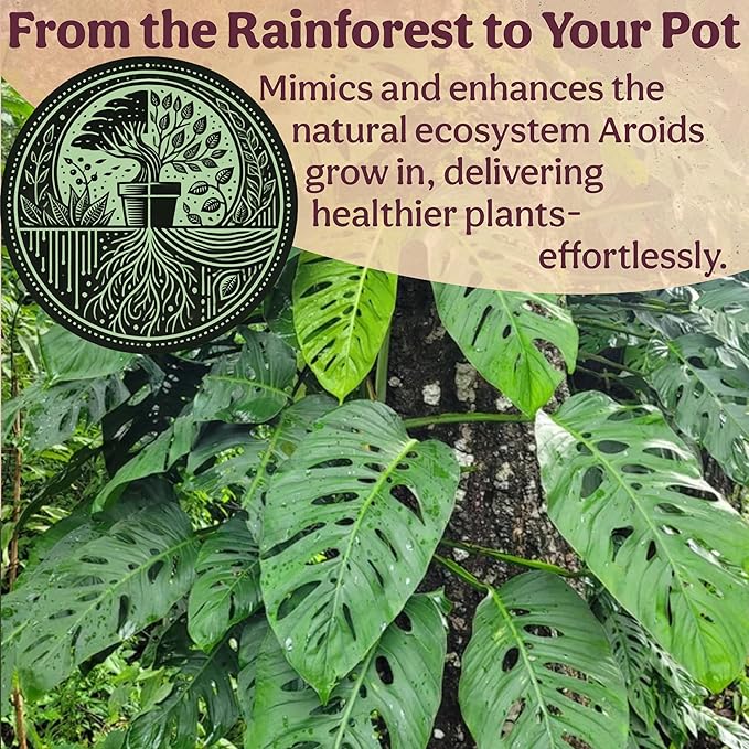 Craft Aroid Potting Mix- Elite Organic Alocasia, Philodendron, Monstera Soil Mix, Chunky, Well Draining Potting Soil for Indoor Plants, All Tropical Plants & Houseplants, Sustainable & Peat Free 8QT