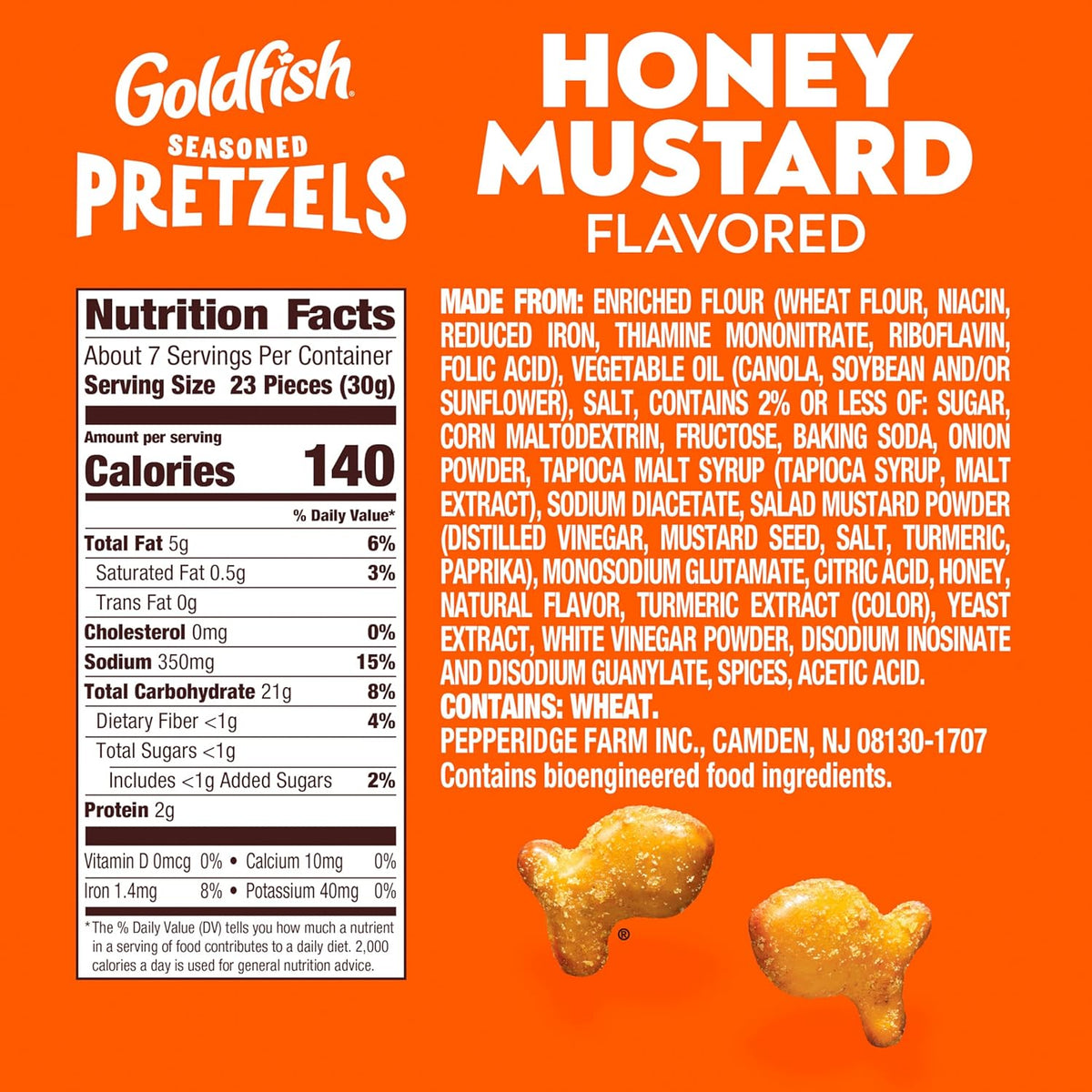 Goldfish Honey Mustard Seasoned Pretzels, 8 Ounce Bag