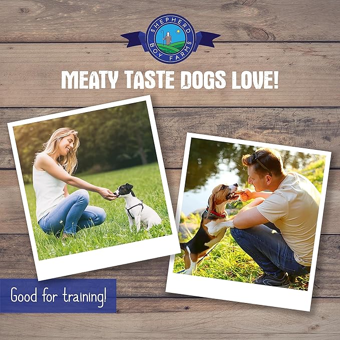 Shepherd Boy Farms Freeze Dried Dog and Cat Treats, Beef Heart, All Natural Single Ingredient Freeze-Dried Dog Treat & Snacks, Made in USA, High Protein, Essential Nutrition of Raw Food, 3oz