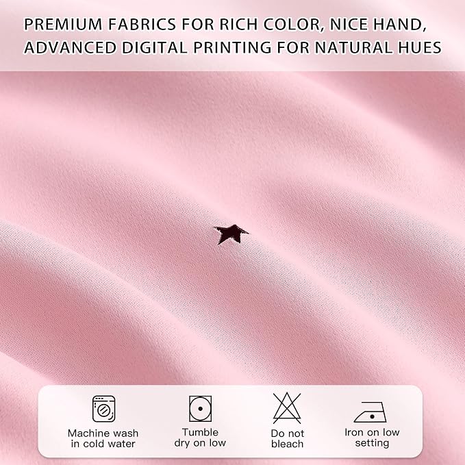 XiDi Light Pink Curtains for Bedroom, Girls Room Blackout Curtains, Kids Room