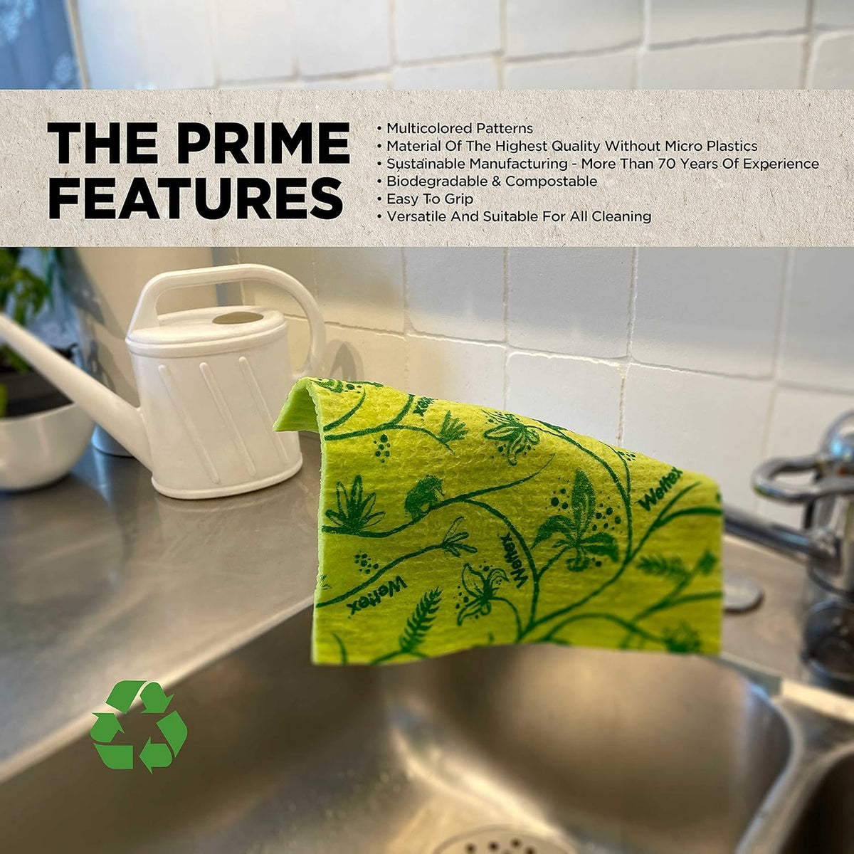 Wettex The Original 10 Pack Swedish Dishcloth for Kitchen