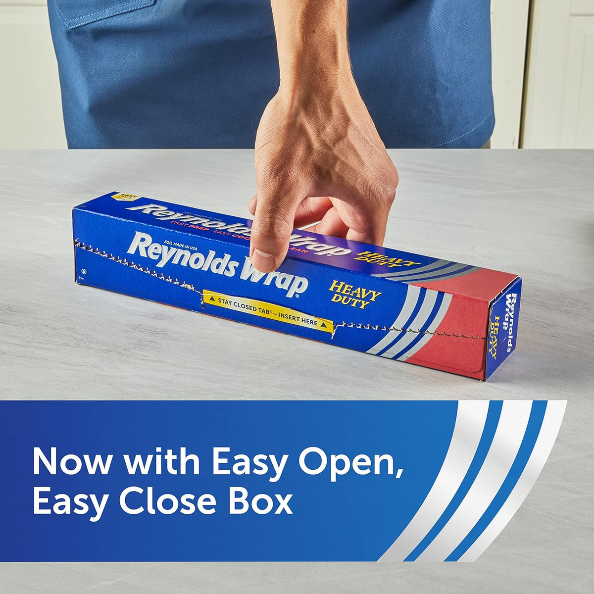 Reynolds Wrap Heavy Duty Aluminum Foil Roll, Thick Heavy Duty Foil for Added Strength and Durability, Secure Easy Open and Close Tab, 12 Inches Wide, 50 Sq. Ft.