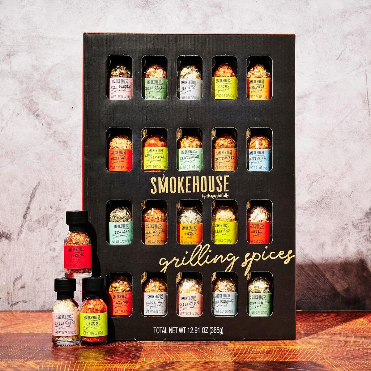 Smokehouse by Thoughtfully 20-count Ultimate Grilling Spice Set with Chili Garlic, Rosemary, and more