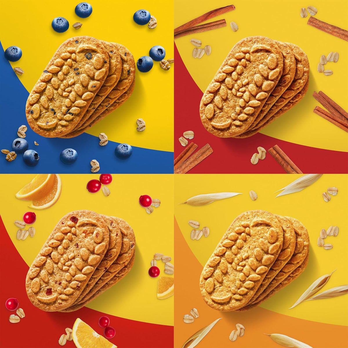 belVita Breakfast Bars Biscuits Variety Pack, 4 Flavors, 30 Total Packs, 6 Boxes (4 Biscuits Per Pack)