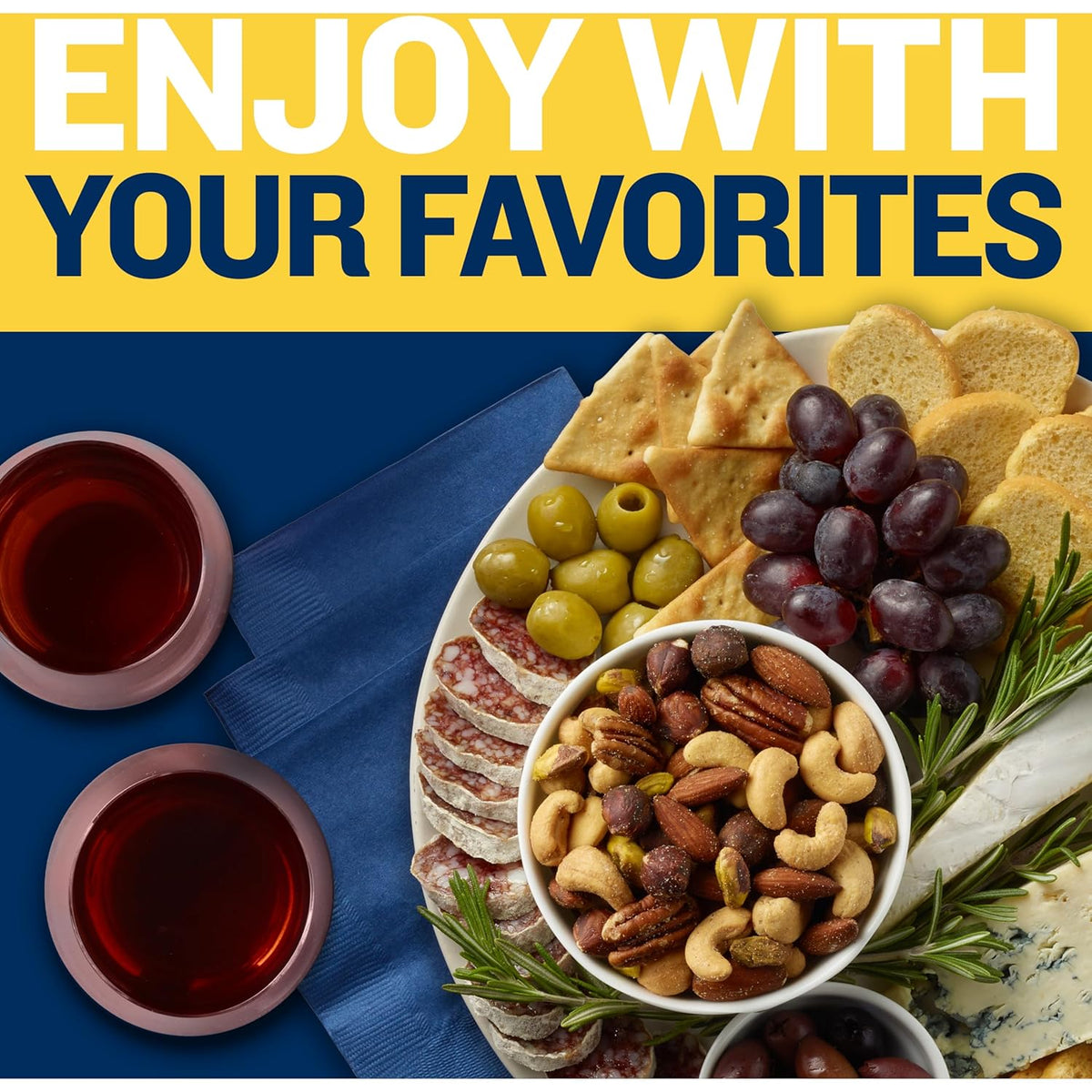 PLANTERS Deluxe Salted Mixed Nuts, Roasted Cashews, Almonds, Pecans, Pistachios, and Hazelnuts, Party Snacks, Plant-Based Protein, Quick Snack for Adults, After School Snack, 34oz Container