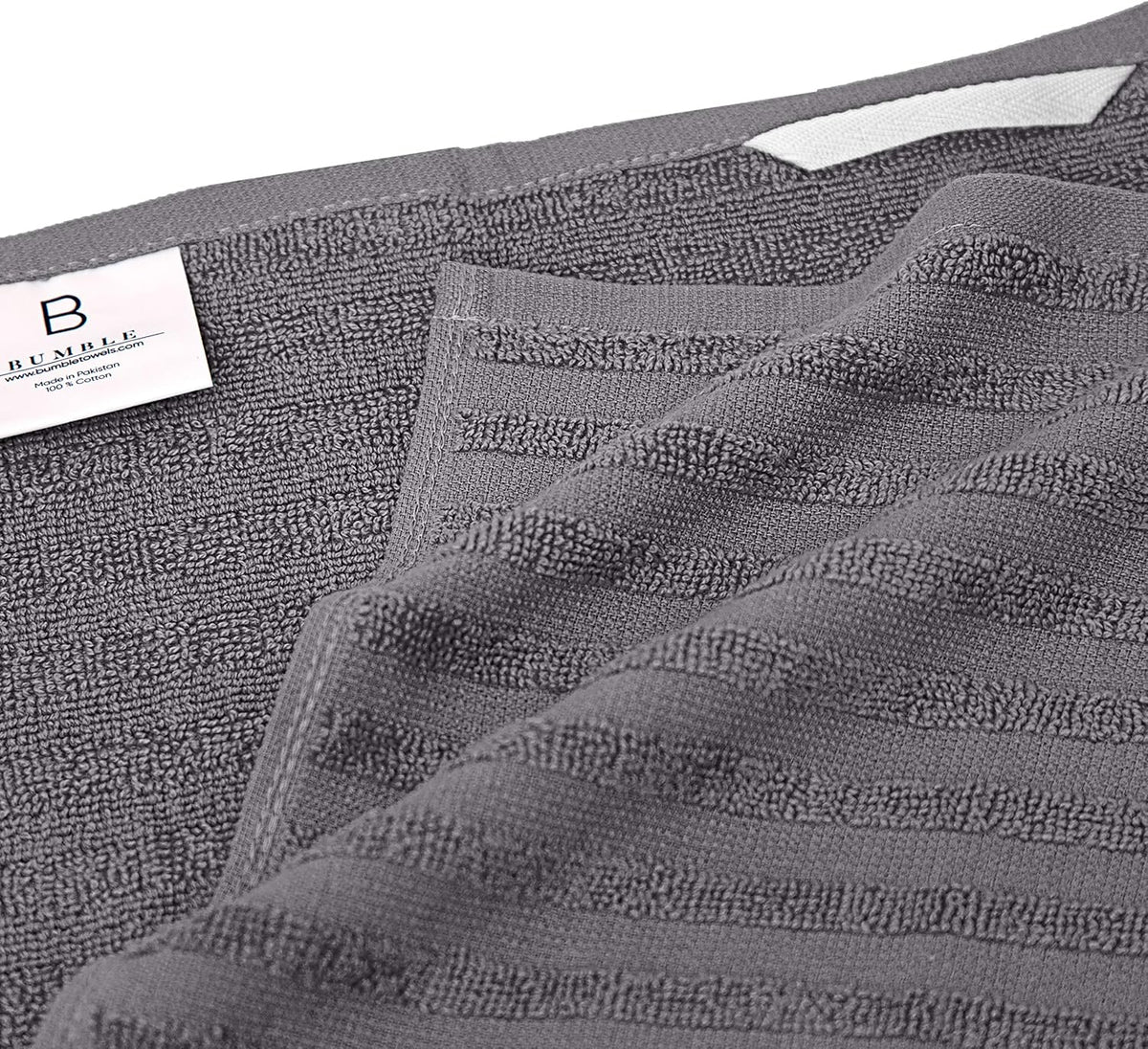 Premium Kitchen Towels (20”x 28”, 6 Pack) | Large Cotton Kitchen Hand Towel | Flat & Terry Dish Cloths | Highly Absorbent Tea Towels Set with Hanging Loop | Gray