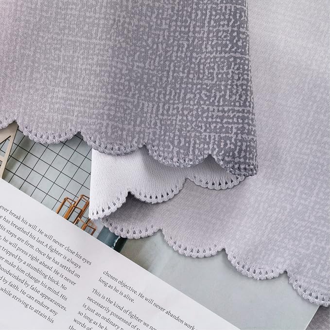 XiDi Curtains for Bedroom Decor, Rainbow Pink-Grey-52-90